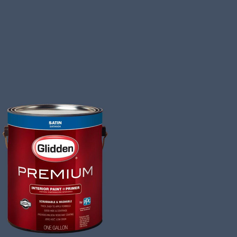 Glidden Premium 1 gal. #HDGV26D Federal Blue Satin ...