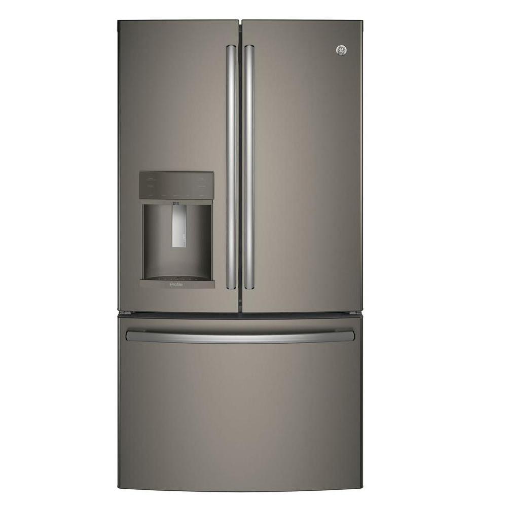 GE Profile 35.75 in. W 27.8 cu. ft. French Door Refrigerator with Hands