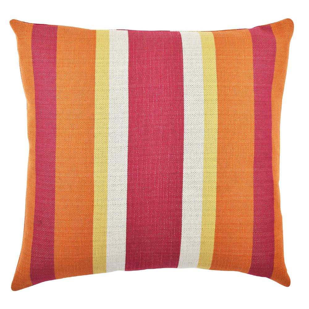 Vesper Lane Pink and Orange Wide Striped Throw Pillow-ST02PKZ20I - The ...