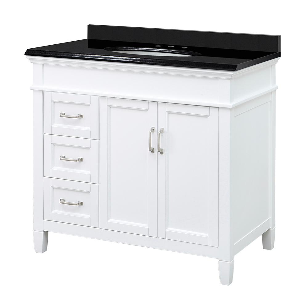 Foremost Bathroom Vanities Bath The Home Depot D Vanity In White With Granite