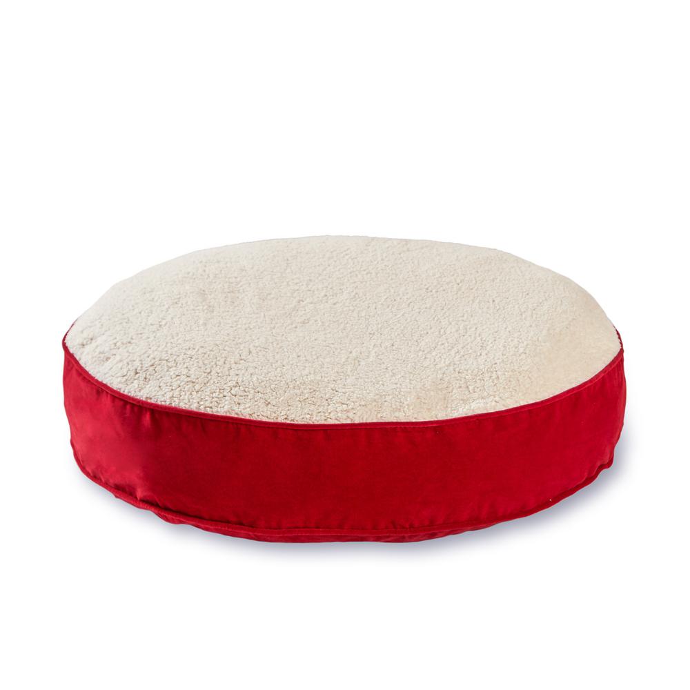 Happy Hounds Scout Deluxe Round ExtraSmall Latte Sherpa Dog Bed