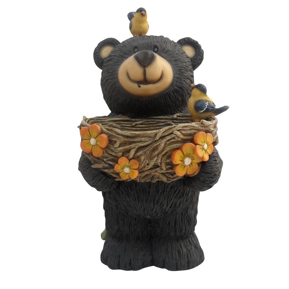 Alpine Bear Statue with BirdfeederWAC684 The Home Depot