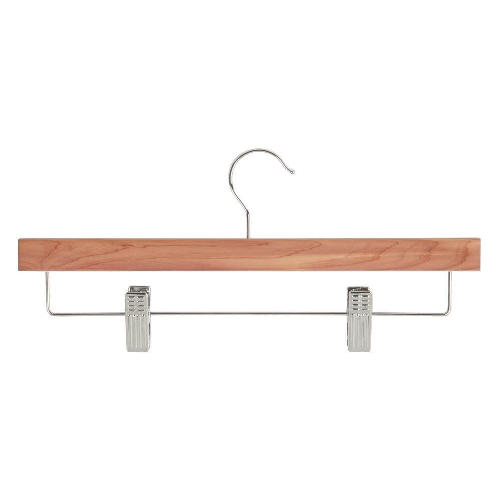 Honey-Can-Do Cedar Skirt and Pant Hanger with Clips (4-Pack)-HNG-01535 - The Home Depot