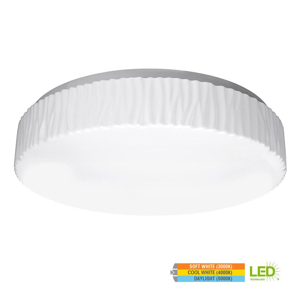 White Led Flush Mount Lights Lighting The Home Depot Round White 100 Watt Equivalent Integrated Led Flushmount With Color Temperature