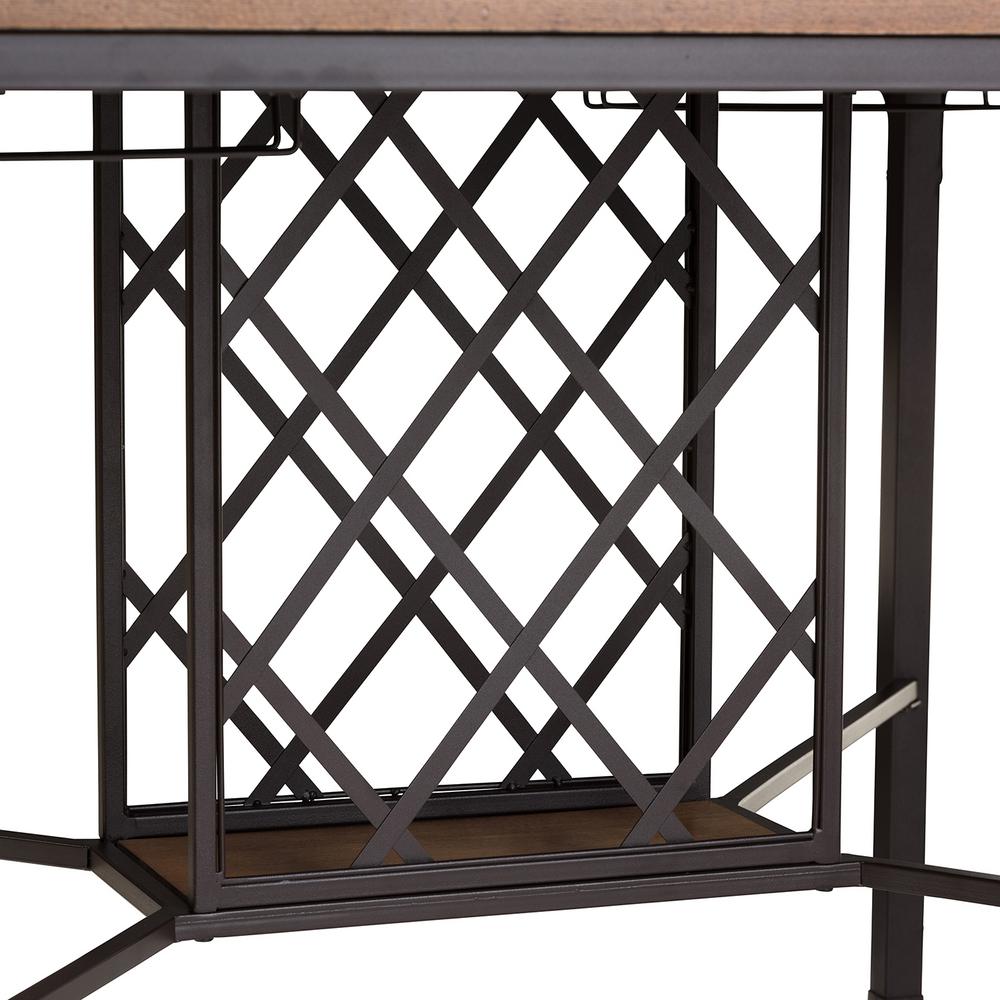 Baxton Studio Vintner 5 Piece Black Metal And Natural Wood Dining Set 5383 5385 Hd The Home Depot