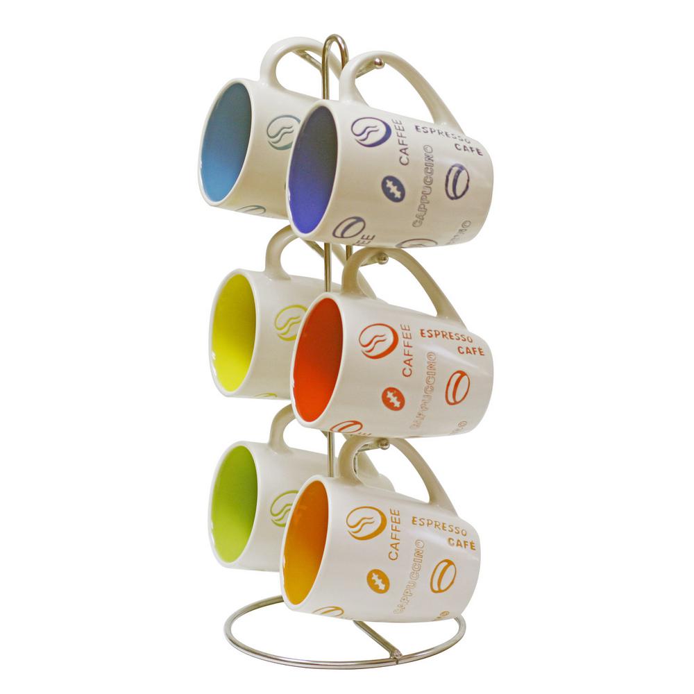 HOME basics 6-Piece Mug Set with Stand-MS30106 - The Home Depot HOME basics 6-Piece Mug Set with Stand-MS30106 - The Home Depot