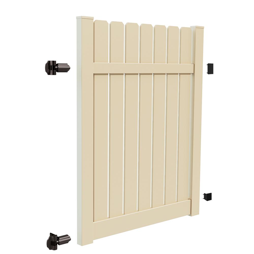Veranda Sacramento 5 ft. x 6 ft. Sand Vinyl Drive Fence ...