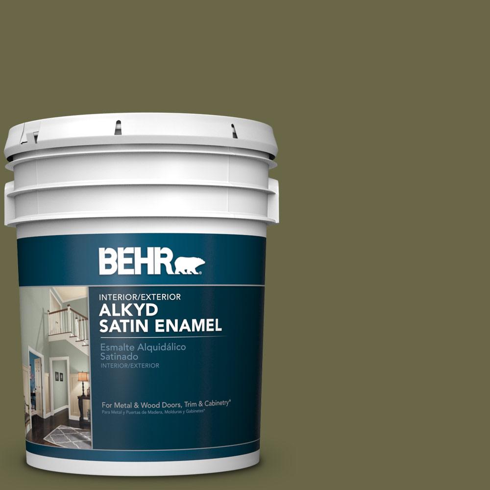 BEHR 5 gal. PPU924 Amazon Jungle Satin Enamel Alkyd Interior/Exterior