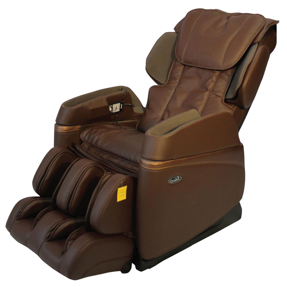 TITAN Osaki Black Faux Leather Reclining Massage Chair OS-7200HBLACK