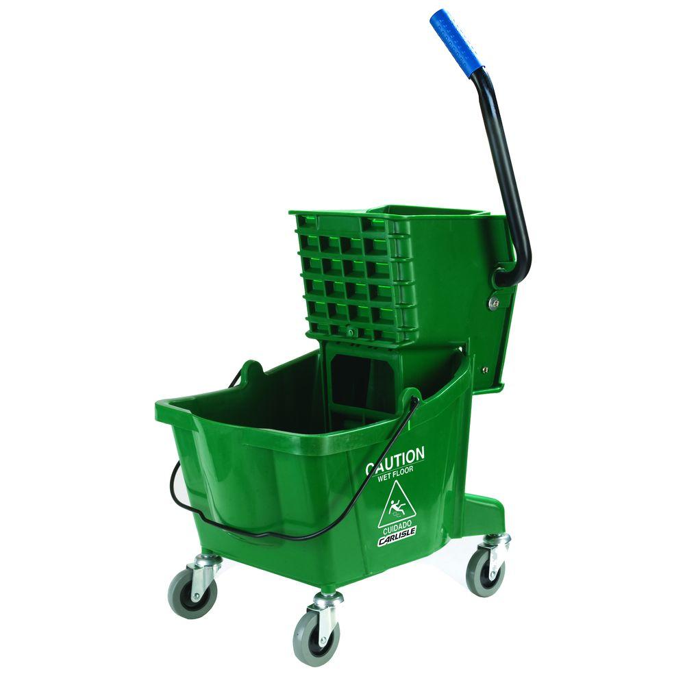 Carlisle 26 qt. Green Mop Bucket/Wringer Combo-3690809 ...