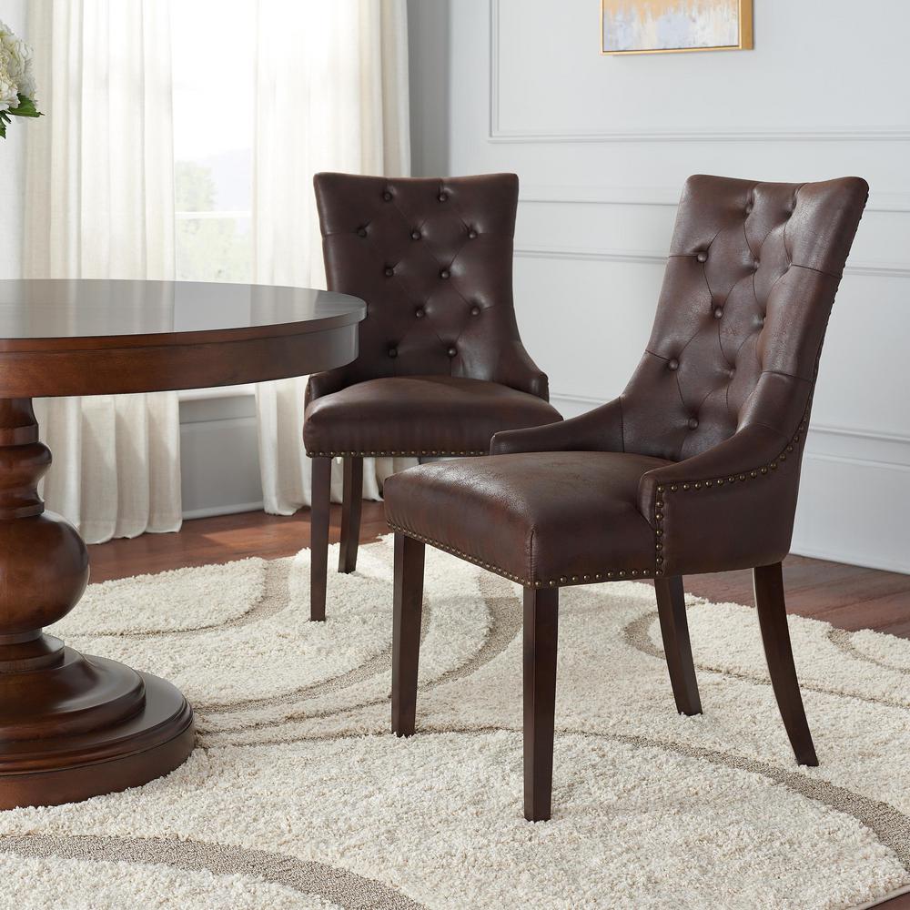 Tufted Nailhead Dining Room Chairs / Theo Tufted Dining Chair Nailhead