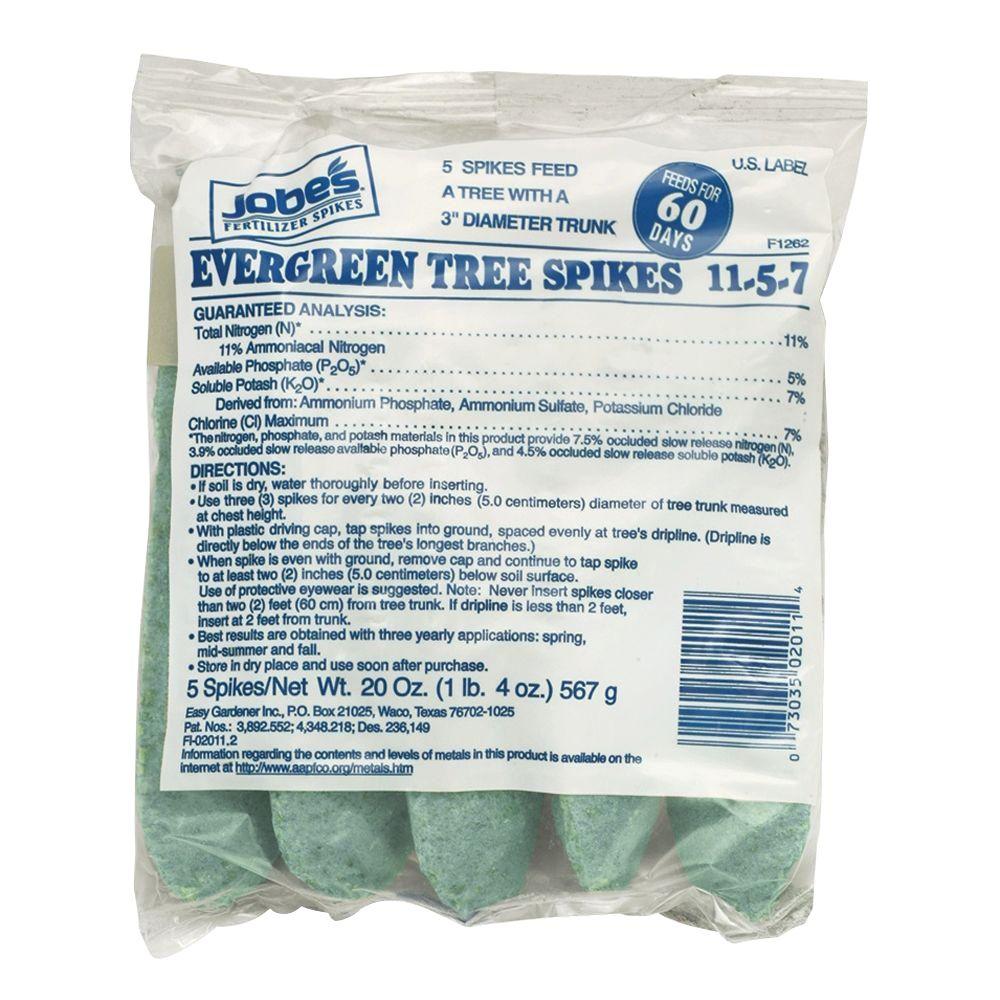 Jobe's 1.2 lbs. Evergreen Bulk Tree Fertilizer Spikes (5-Pack)-02011