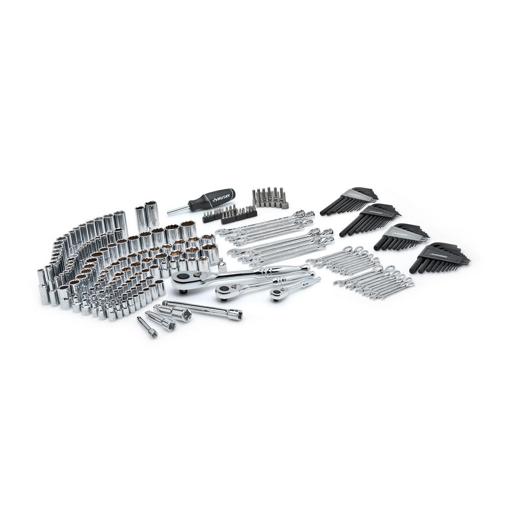 Husky 230 Piece Mechanics Tool Set With Tough Tool Box Ratchet Wrench