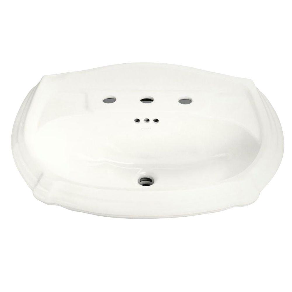 Kohler Portrait 7 1 4 In Vitreous China Pedestal Sink Basin Kohler Portrait 7 1 4 In Vitreous China Pedestal Sink Basin White