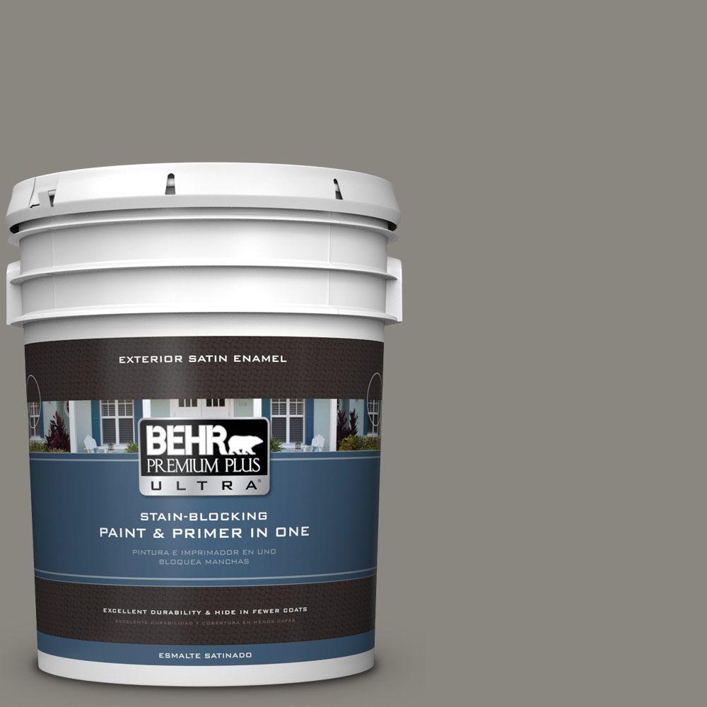 Behr 5 Gal Hdc Nt 23 Wet Cement Satin Enamel Exterior Paint Grays Hdc Nt 23 Wet Cement