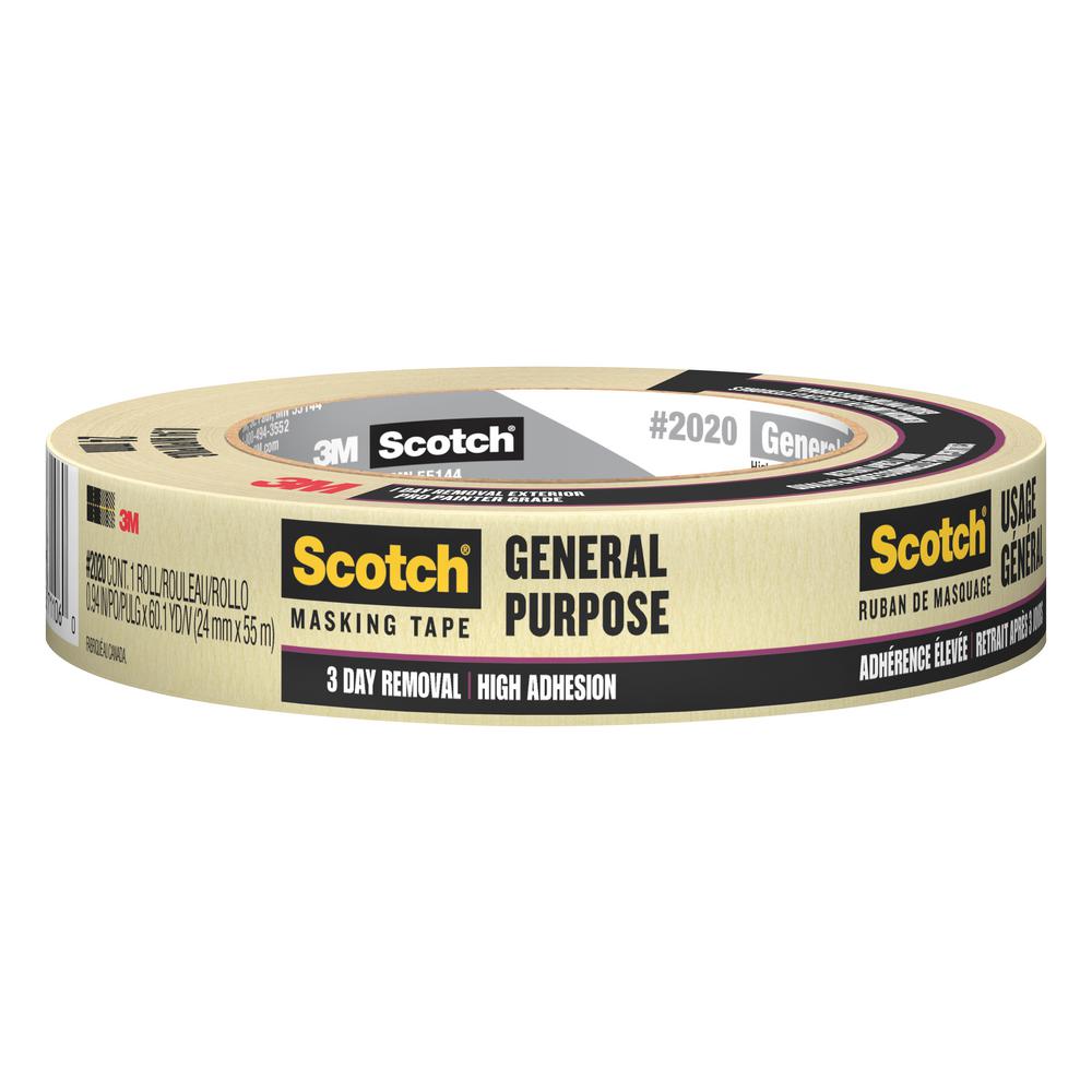 3M Scotch 0.94 in. x 60.1 yds. General Purpose Masking Tape202024A