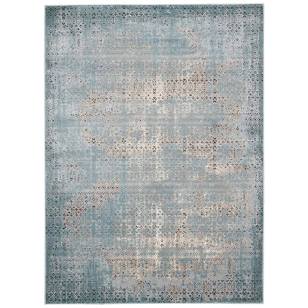 Nourison Karma Blue 8 Ft X 11 Area Rug