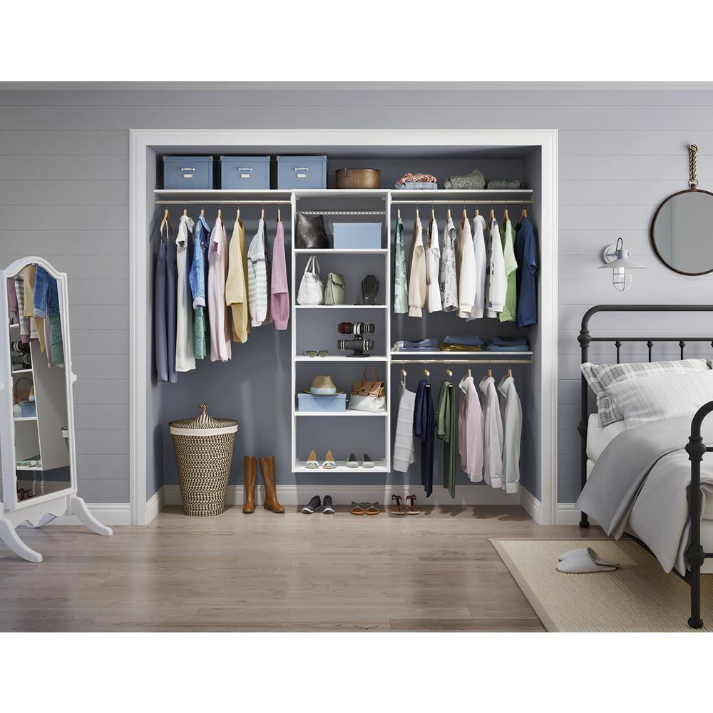 ClosetMaid Impressions Deluxe Hutch 60 in. W - 120 in. W Wood Closet ...