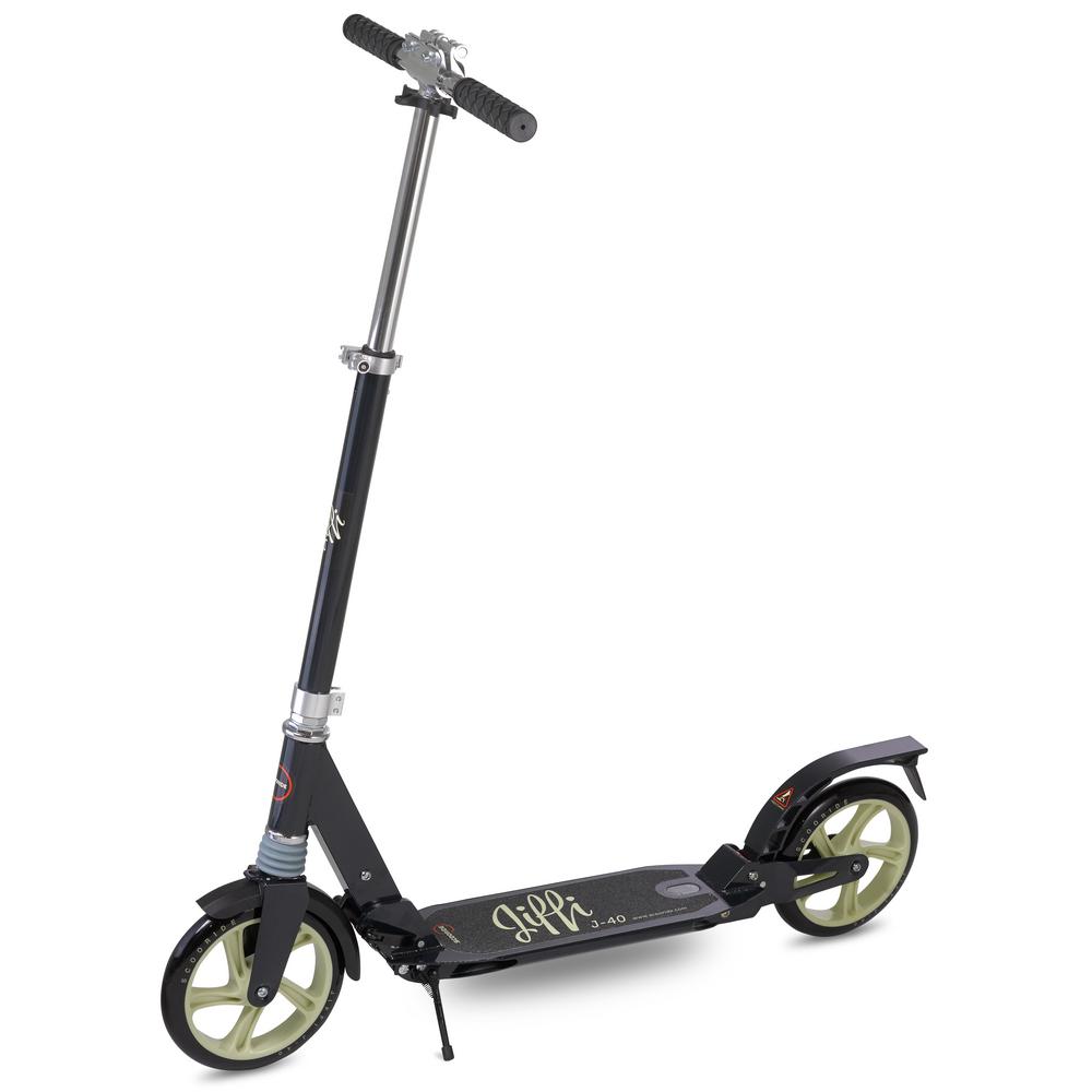 Scooride Jiffi J-40 Premium Folding Adult Kick Scooter in Black by Scooride