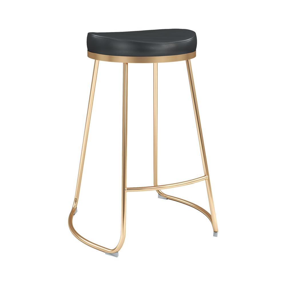 Home Styles 24 in. Brushed Satin Stainless Steel Counter Stool (Set of ...