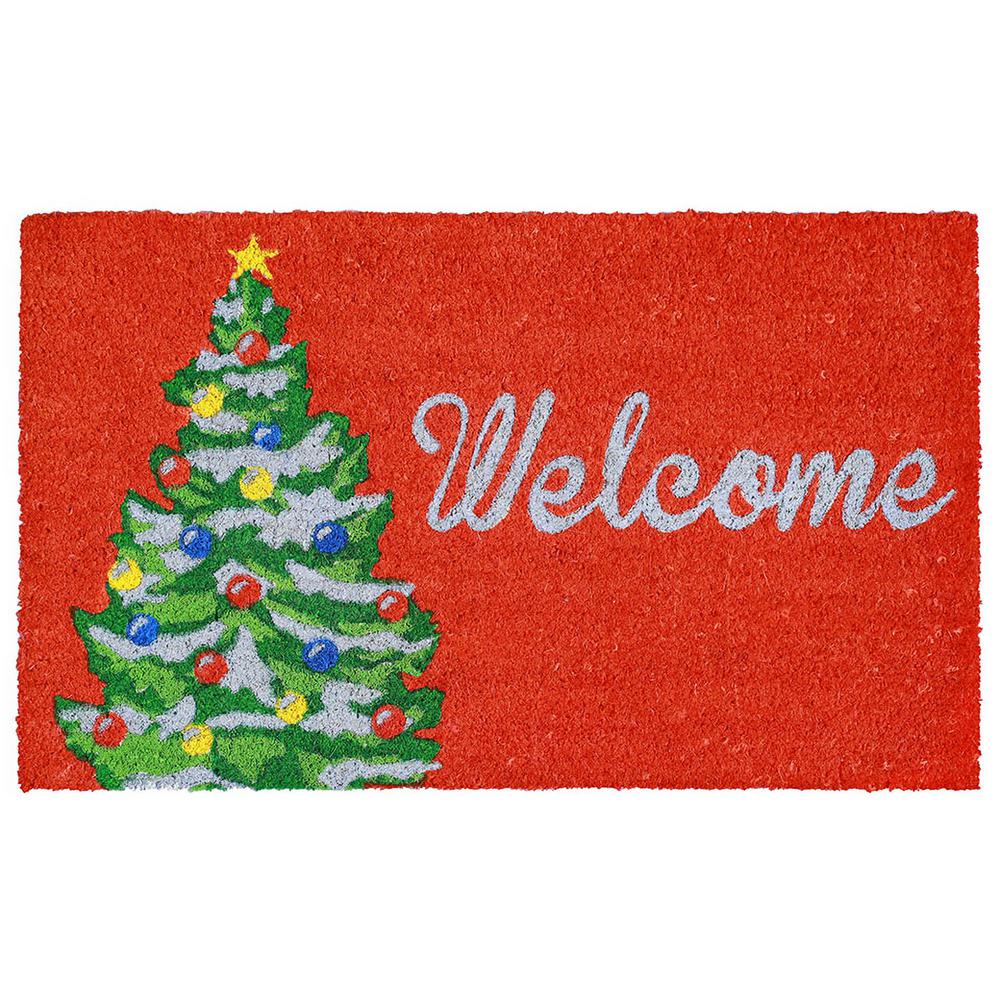 Liora Manne Natura Winter Welcome Red 18 In X 30 In Outdoor Mat