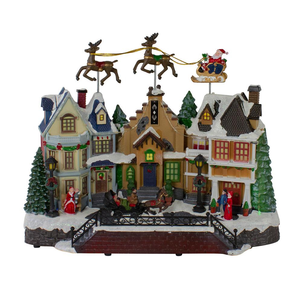 Northlight 11 in. H x 16 in. W LED Lighted and Animated Christmas