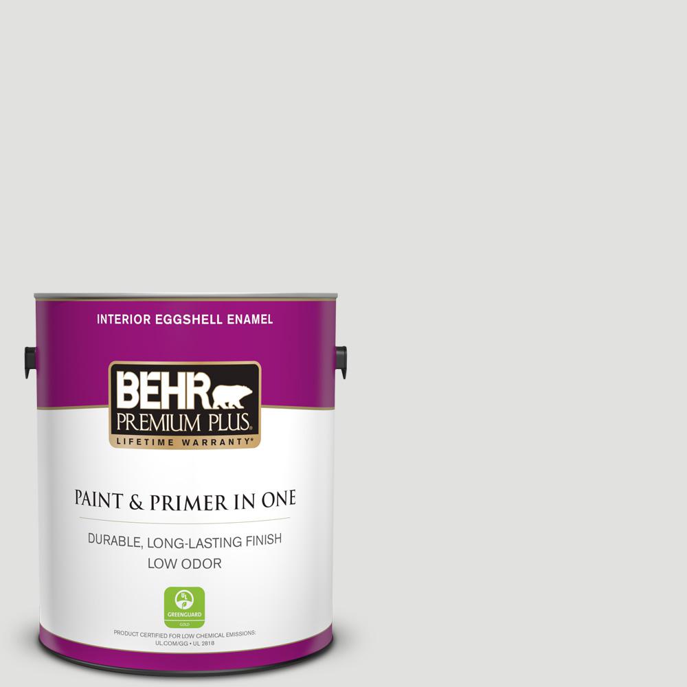Behr Premium Plus 1 Gal Bl W13 Silver Polish Eggs Enamel Low Bl W13 Silver Polish Eggs Enamel Low Odor Interior Paint And Primer In One