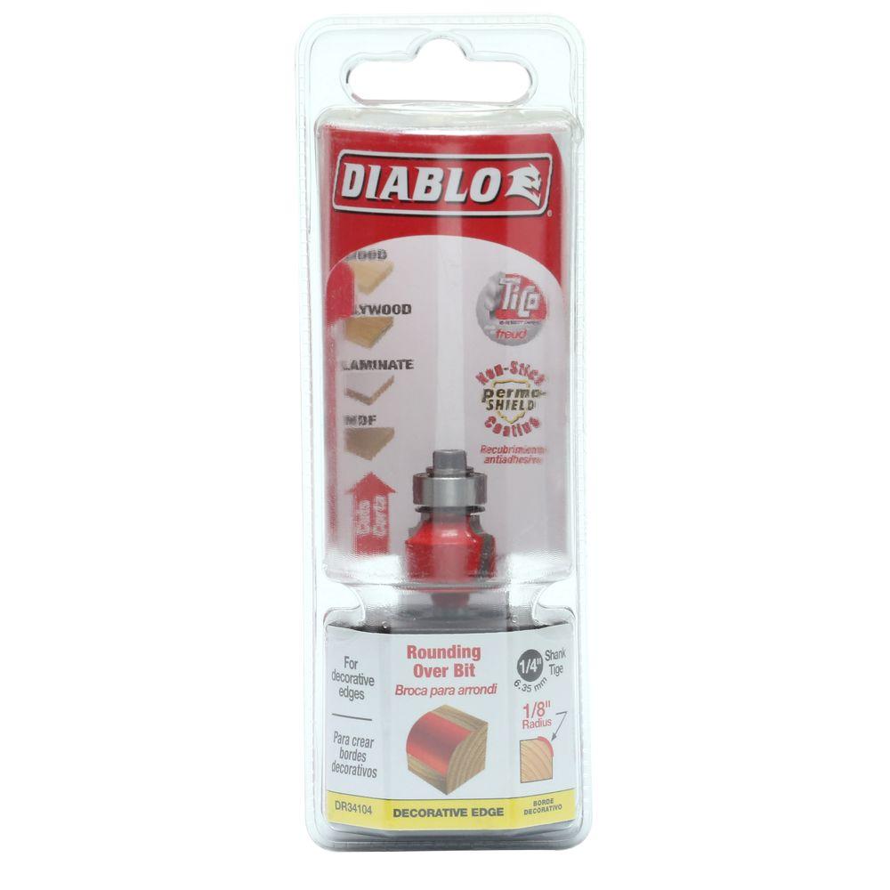 Diablo 1/8 inch Carbide Rounding Over Router Bit by Diablo