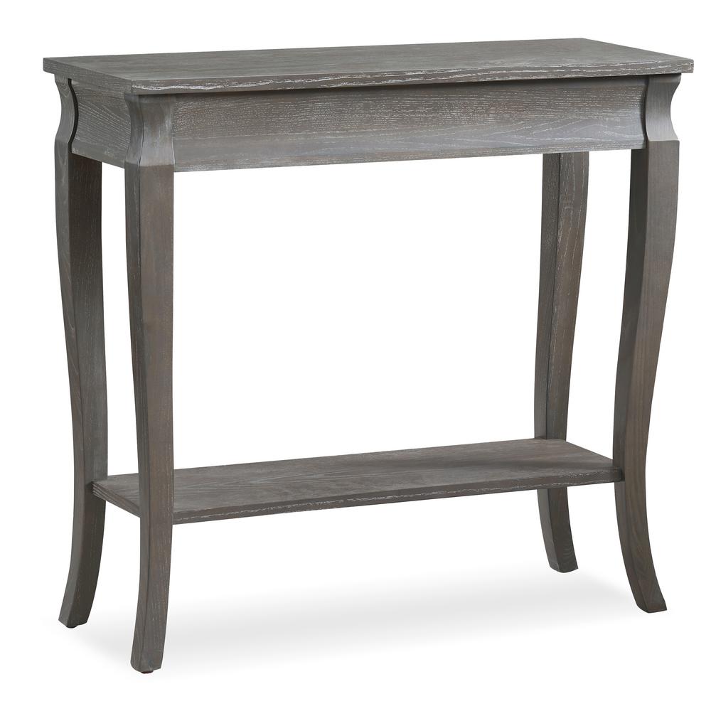 Leick Home Luna 30 in. Washed Gray Luna Hall Console Table11632GW