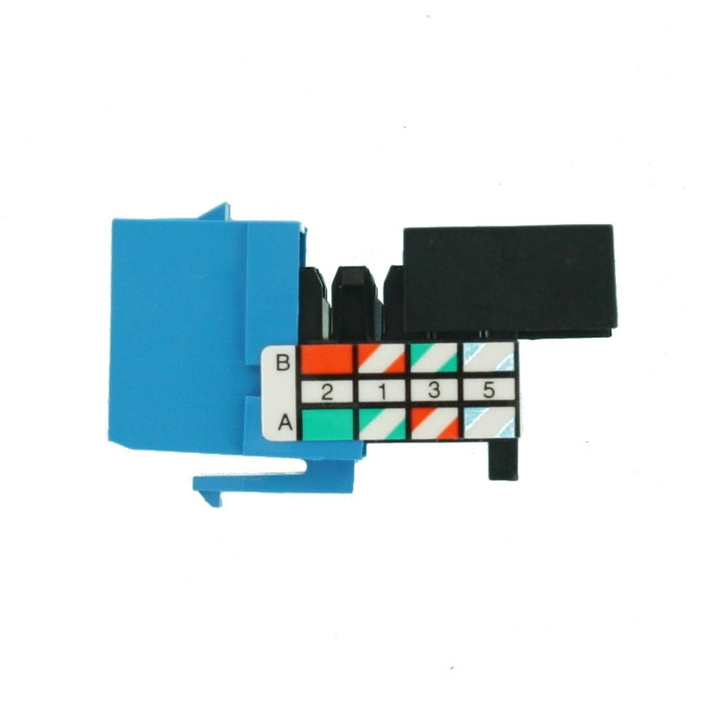25-Pack New Leviton 5G108-BL5 GigaMax 5E QuickPort Connector Blue Cat 5E