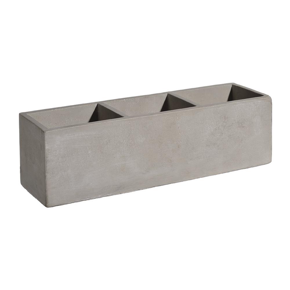 Modern Plant Pots Planters The Home Depot Concrete Trio Planter