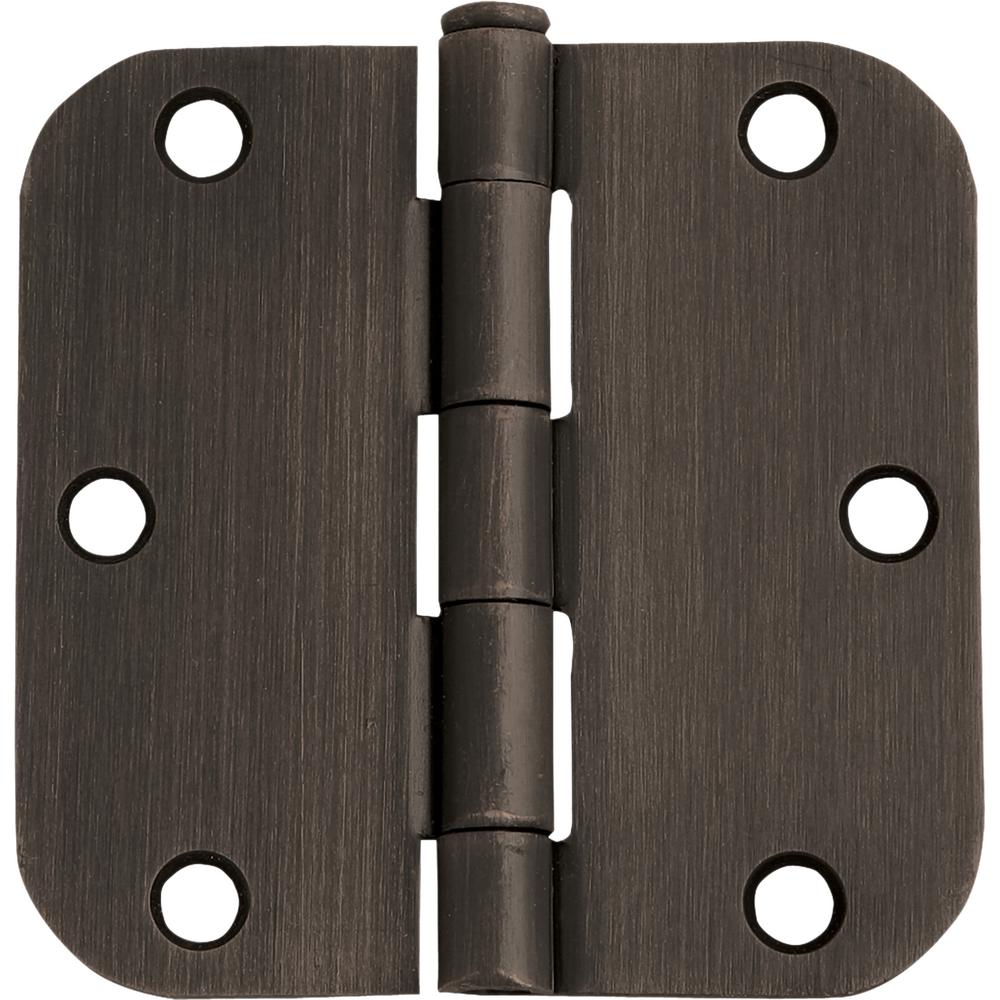 Design House 31/2 in. x 5/8 in. Radius Oil Rubbed Bronze Door Hinge