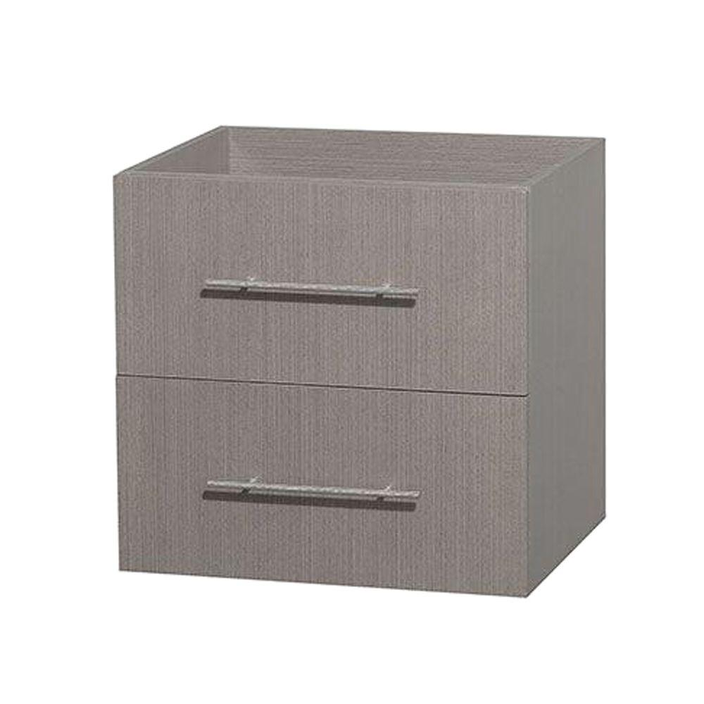 Wyndham Collection Centra 23 in. Vanity Only in Gray Oak