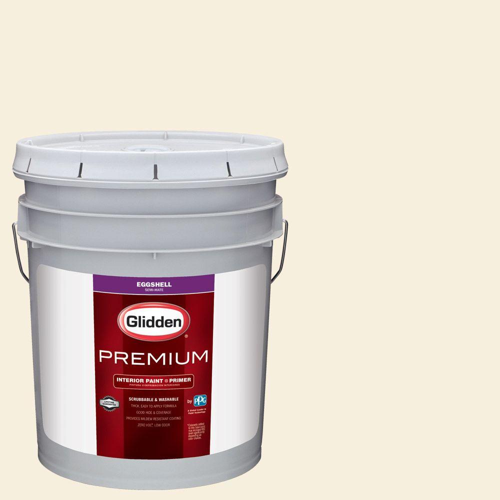 Glidden Premium 5 Gal Hdgwn44 Arizona White Eggshell Interior Hdgwn44 Arizona White Eggshell Interior Paint With Primer