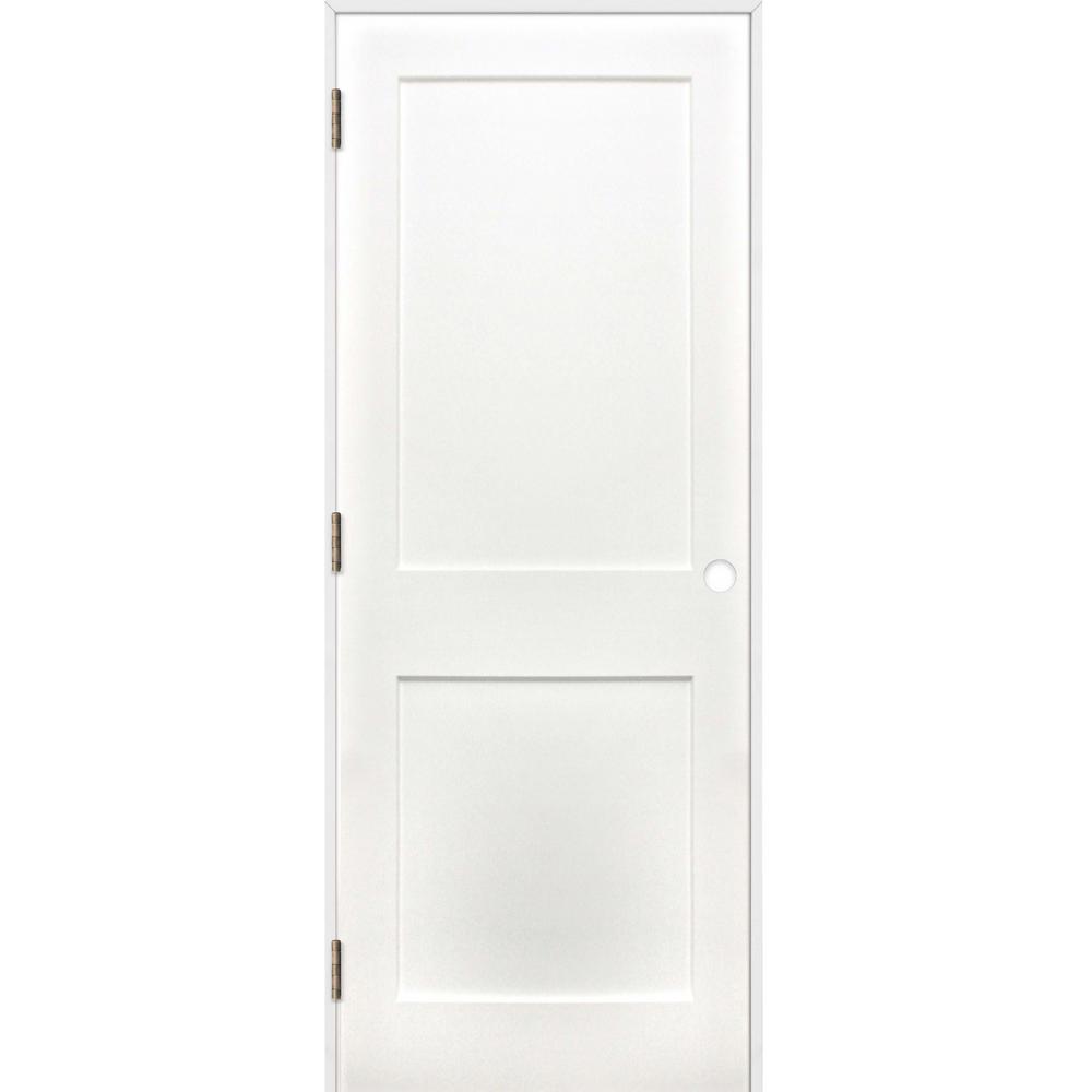Universal Reversible Prehung Doors Interior Closet The 32 In X 80 Shaker 2 Panel Solid Core Primed Pine Reversible