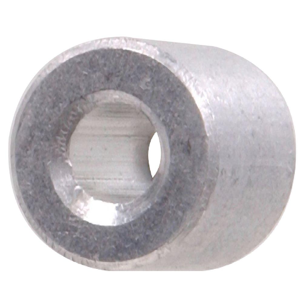 Hardware Essentials 1/8 in. Cable Stop in Aluminum (50Pack)322232.0