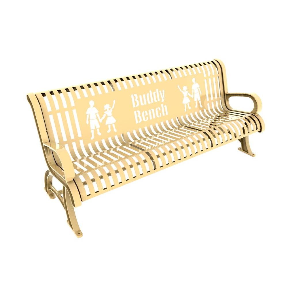 Paris 6 ft. Tan Premium Buddy Bench4603320011 The Home Depot