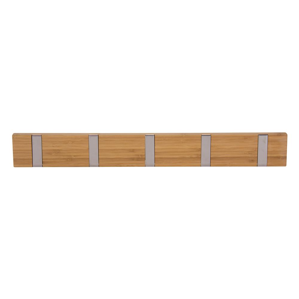 Household Essentials Wall Decor 5 Hook Flat in Natural by Household Essentials