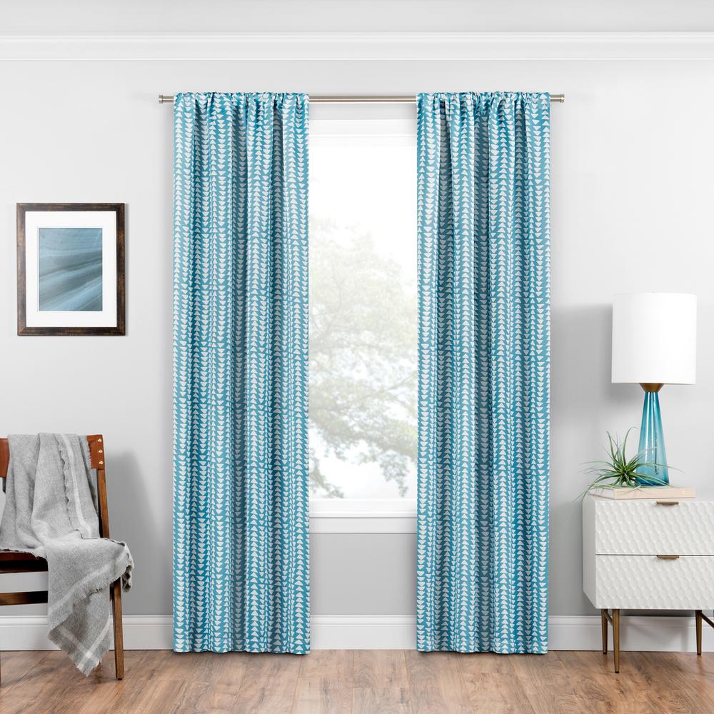Eclipse Naya Blackout Window Curtain Panel In Sky 37 W X 63 Eclipse Naya Blackout Window Curtain Panel In Sky 37 W X 63