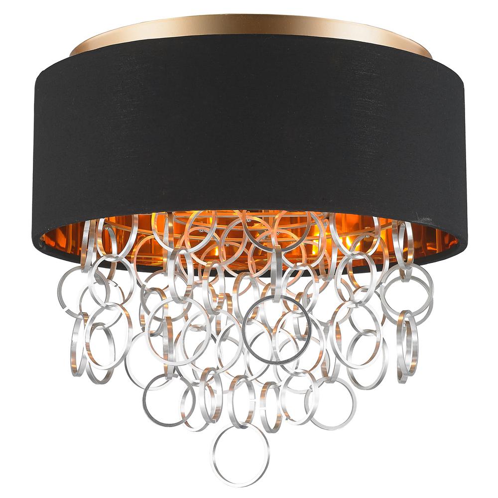 Worldwide Lighting Catena 4 Light Matte Gold Flushmount Fs281mg16 Worldwide Lighting Catena 4 Light Matte Gold Flushmount