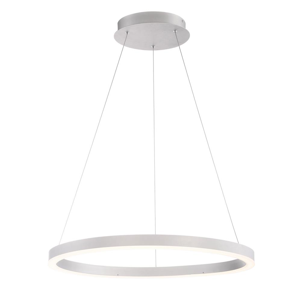 Minimalist Chandeliers Lighting The Home Depot Spunto Collection 48 Watt Silver Integrated Led Chandelier