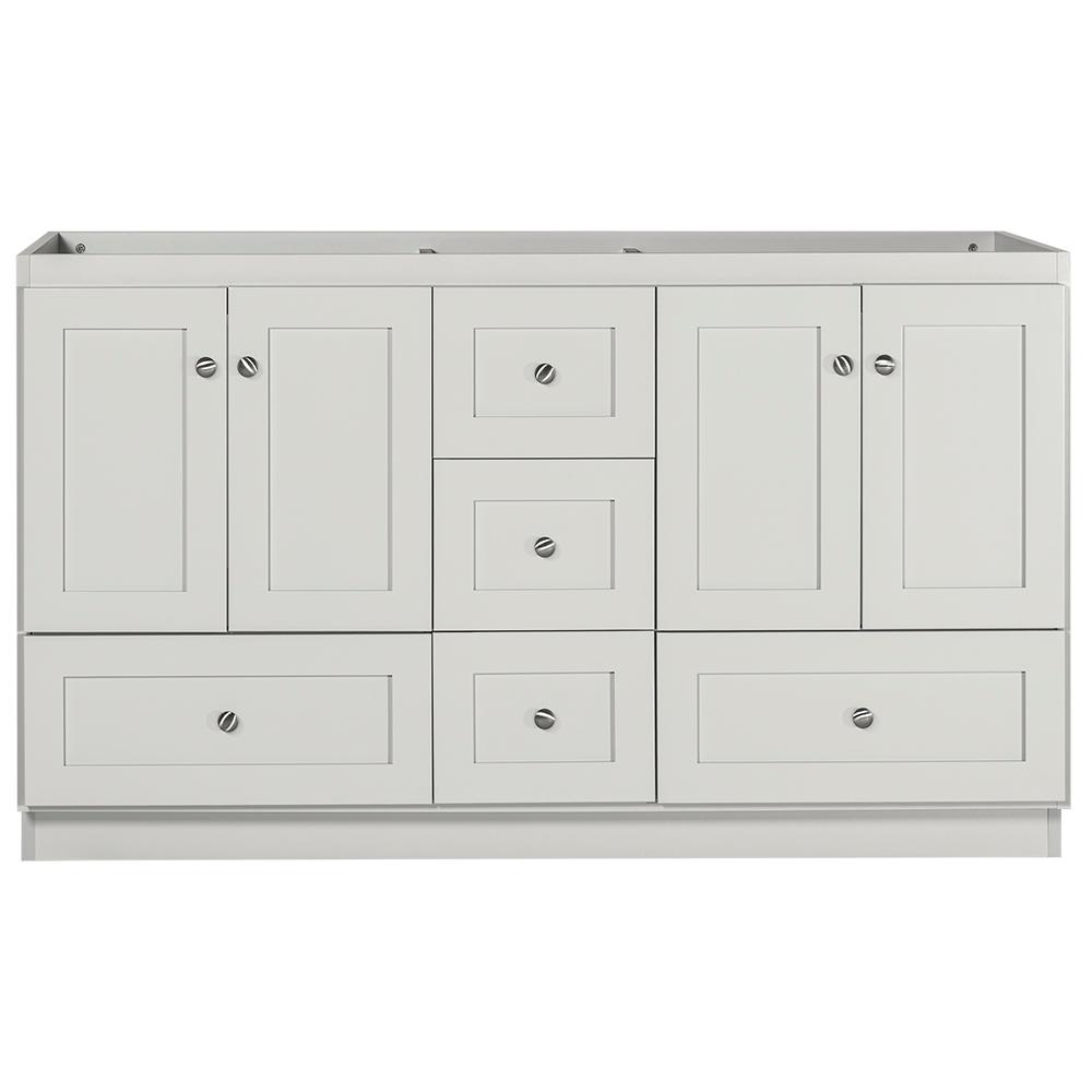 5961 in. Gray Double Sink Vanities without Tops Bathroom