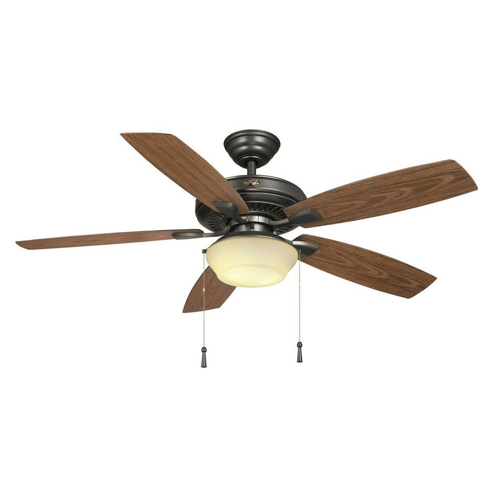 Hampton Bay Gazebo 52 In Led Indoor Outdoor Natural Iron Ceiling Hampton Bay Gazebo 52 In Led Indoor Outdoor Natural Iron Ceiling Fan With Light Kit Yg188 Ni The Home Depot