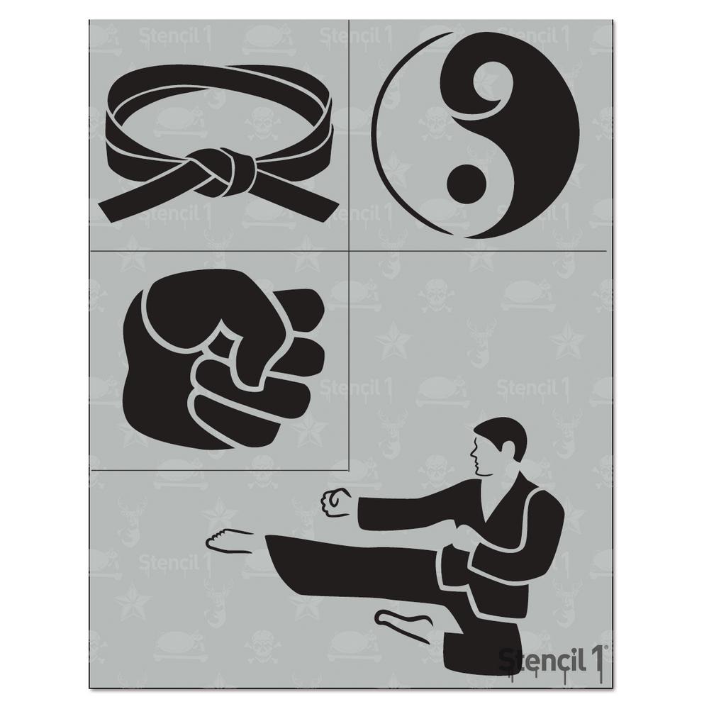Stencil1 Martial Arts Stencil (4Pack)S1_4P_24 The Home Depot