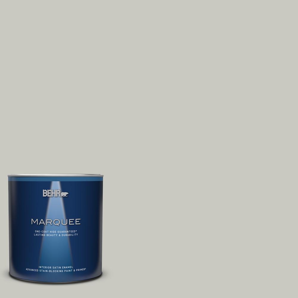 BEHR MARQUEE 1 Qt. #PPU24-12 Whitewash Oak Satin Enamel Interior Paint ...