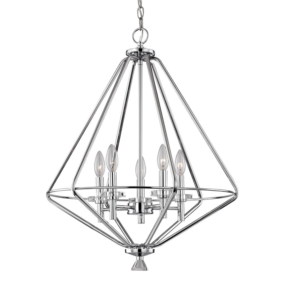 Home Decorators Collection 5 Light Polished Chrome Chandelier With Crystal Accents Home Decorators Collection 5 Light Polished Chrome Chandelier With Crystal Accents
