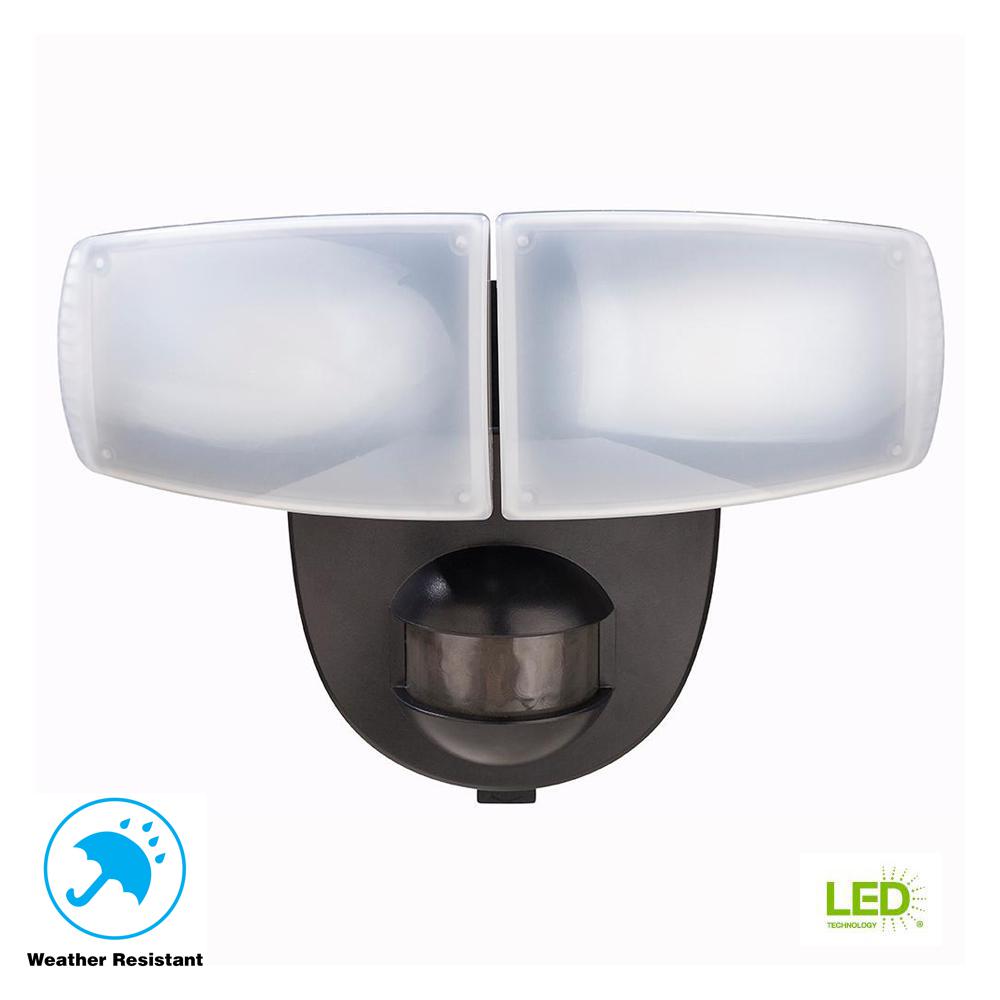 Defiant 180 Degree Black Motion Activated Outdoor Integrated Led Motion Activated Outdoor Integrated Led