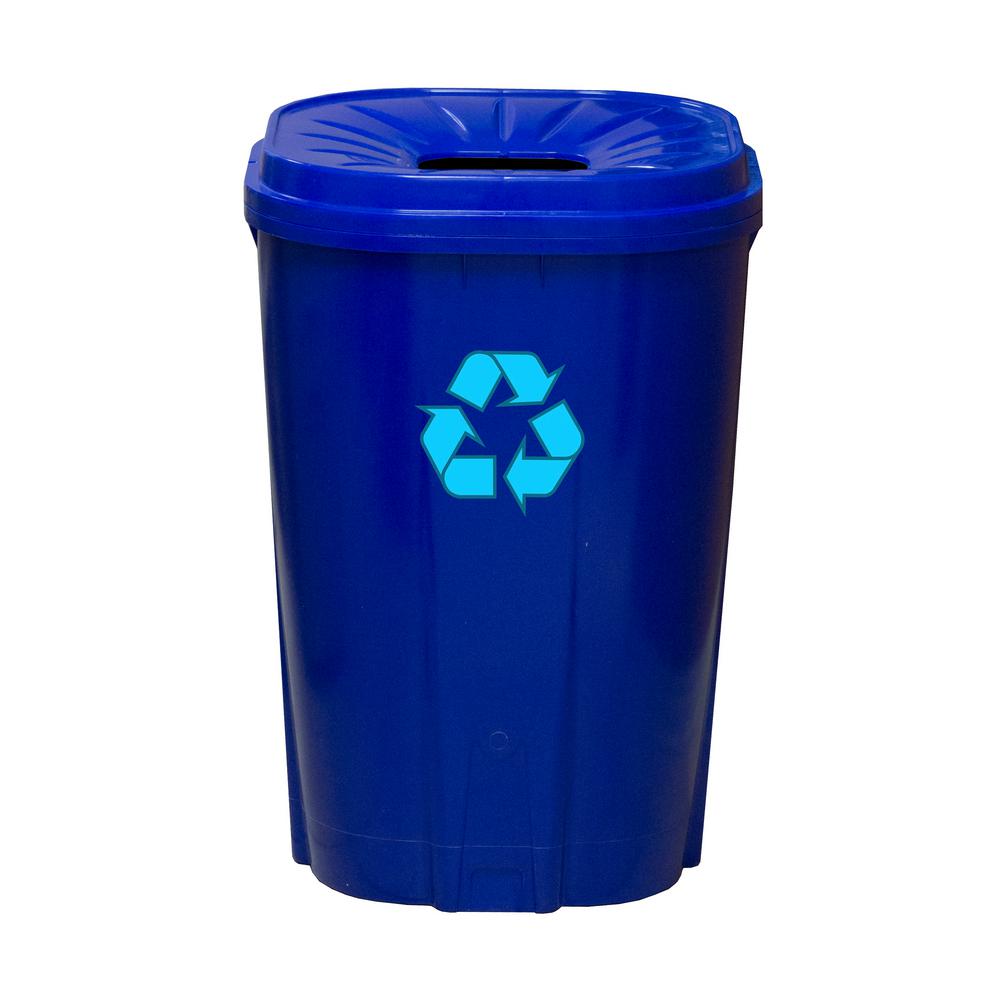 Enviro World 55 gal. Blue Recycling BinEWC301 The Home Depot