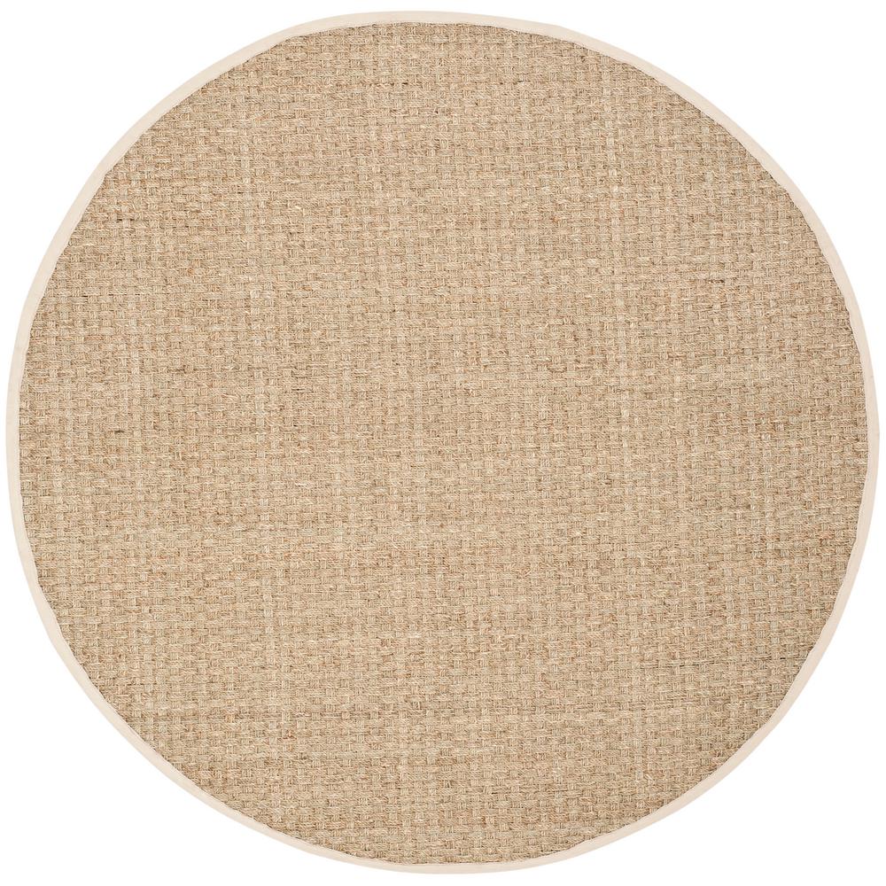Safavieh Natural Fiber Beige/Ivory 9 ft. x 9 ft. Round Area RugNF114J