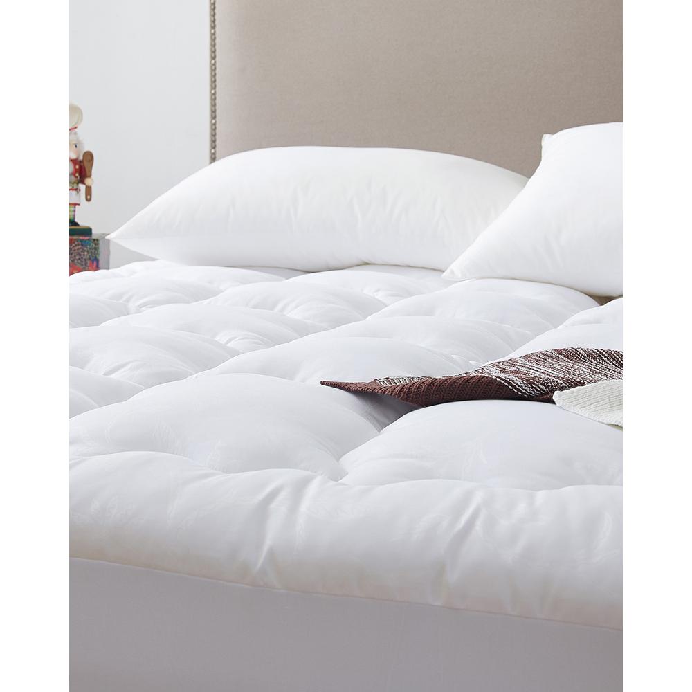 Collier Campbell White King Embossed Mattress Pad Bird On